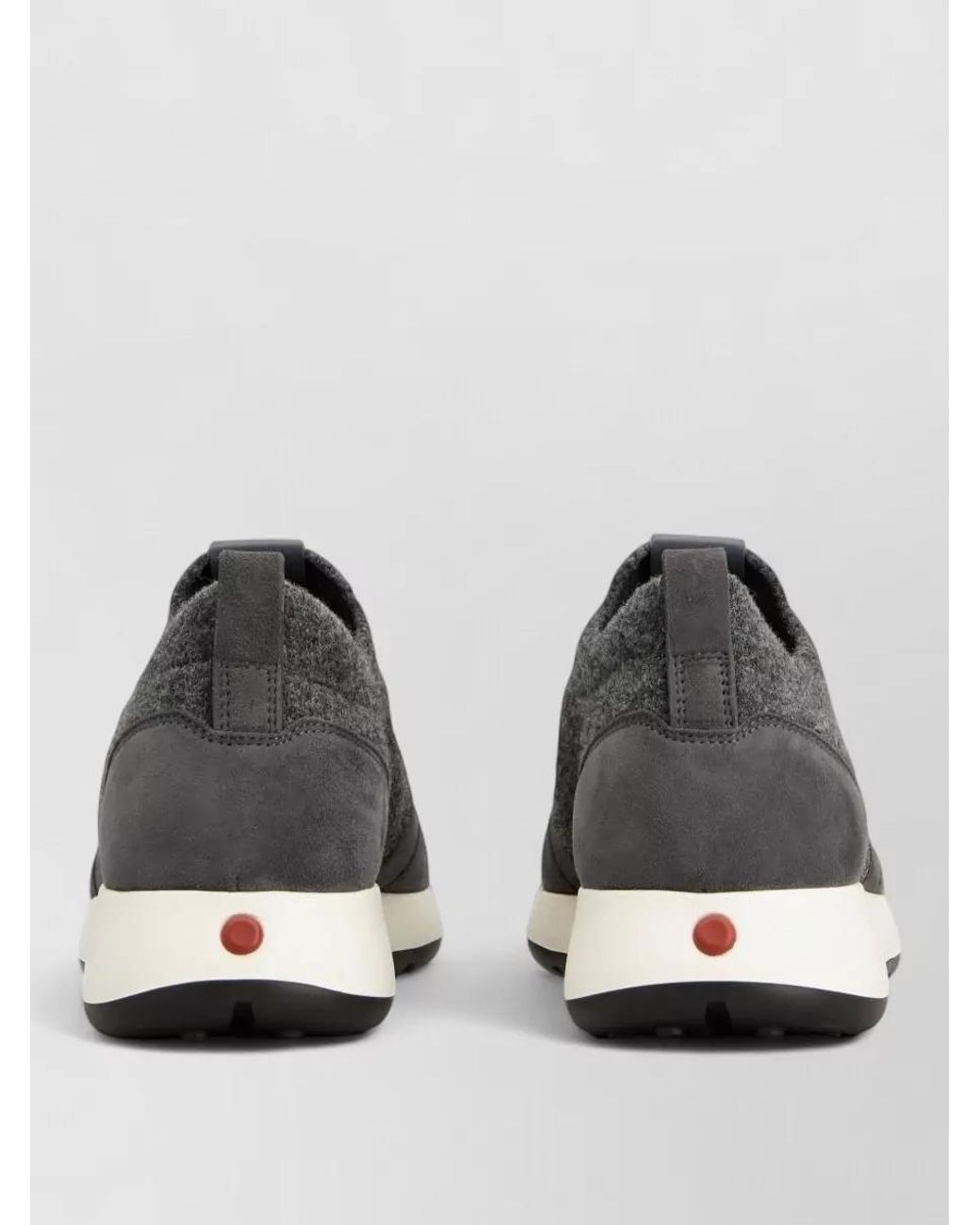 Tod's Gray Leather And Knit Low-Top Sneakers for men