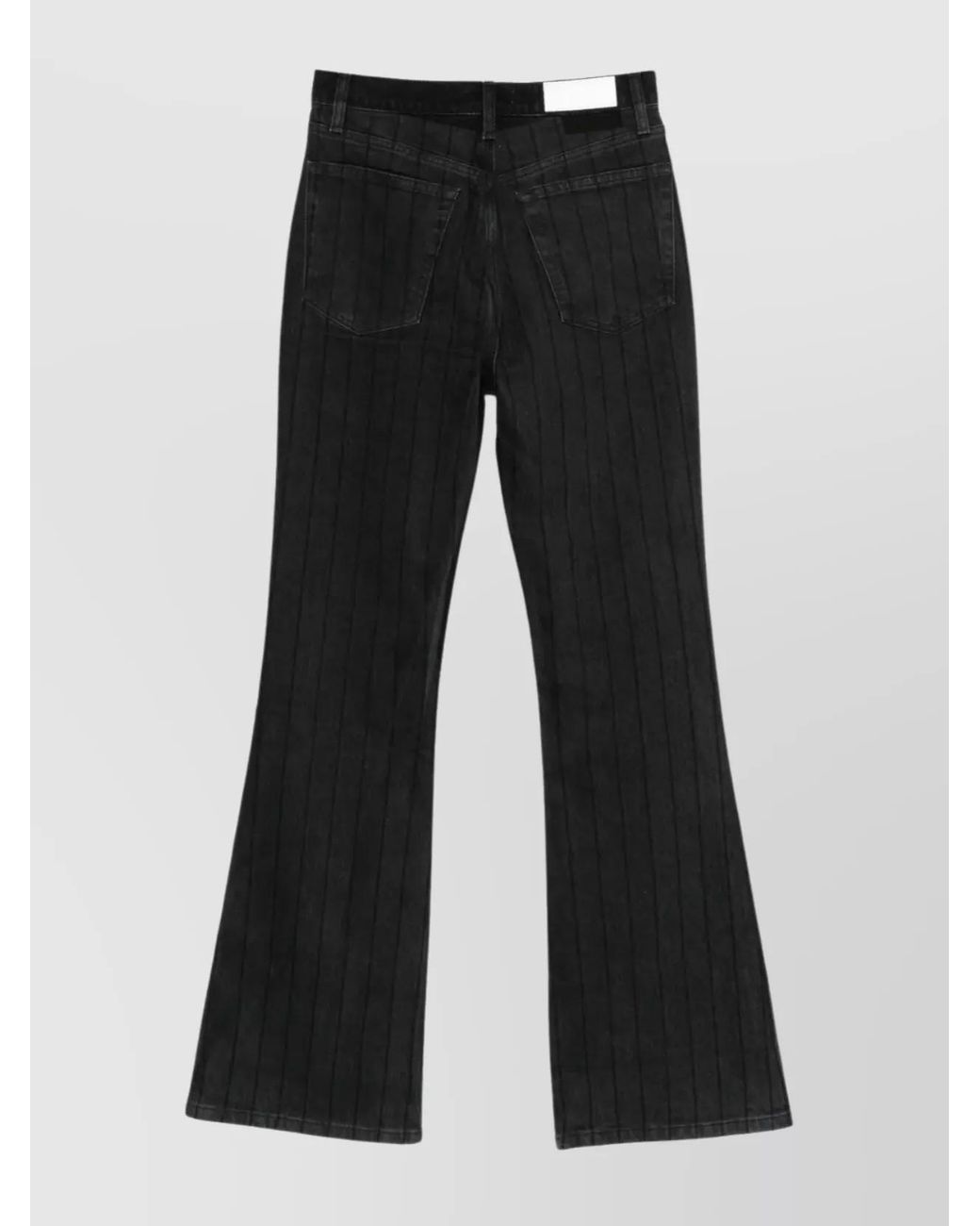 Re/done Black Striped Flared Jeans