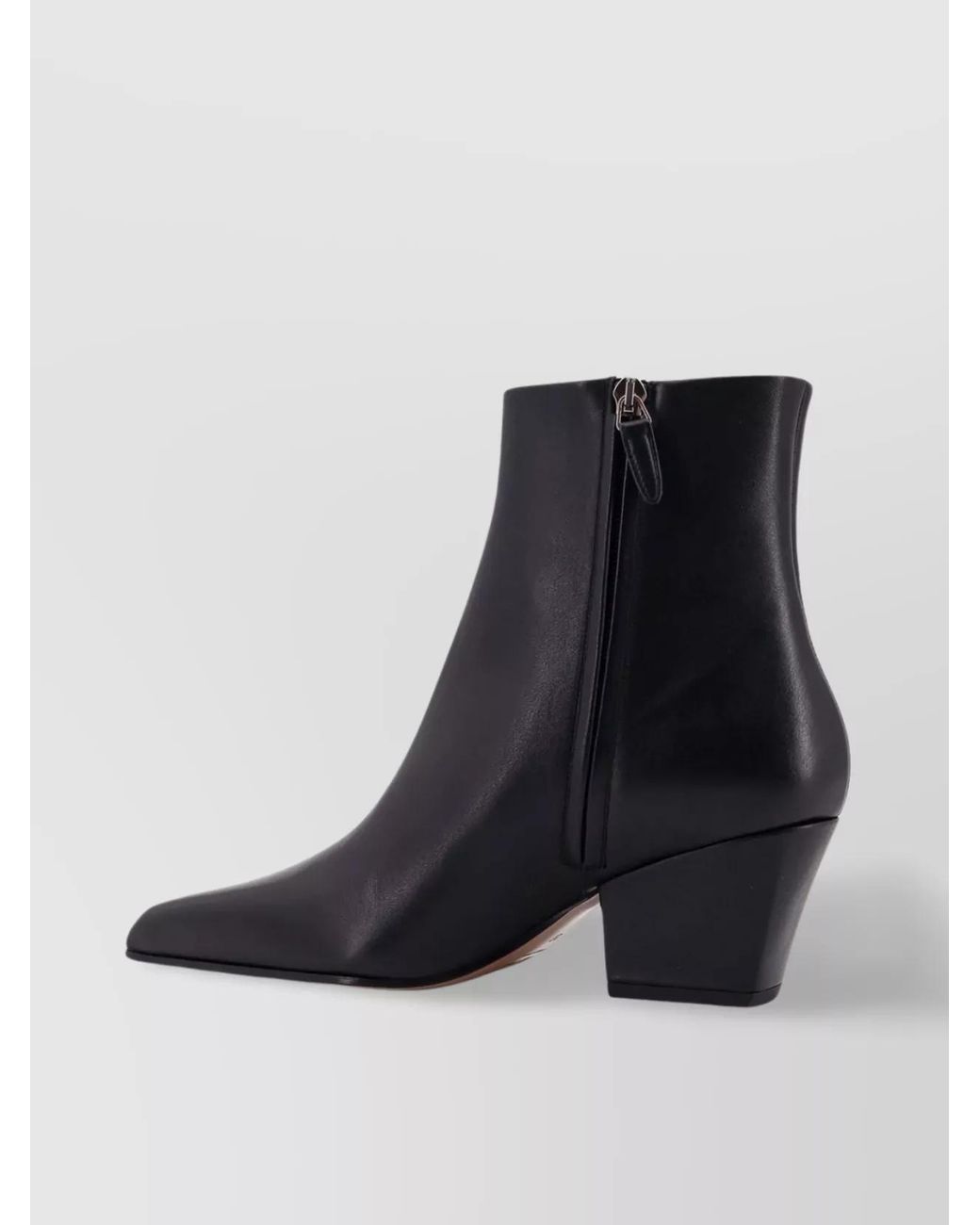 Paris Texas Black Leather Jane Ankle Boots