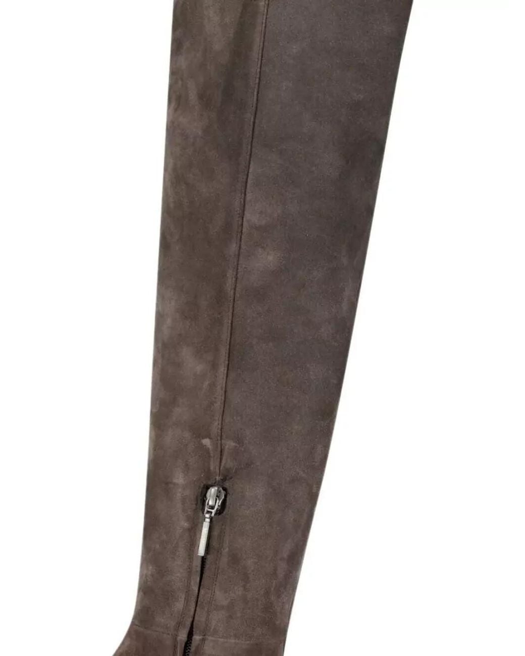 Max Mara White Calf Leather High Boots
