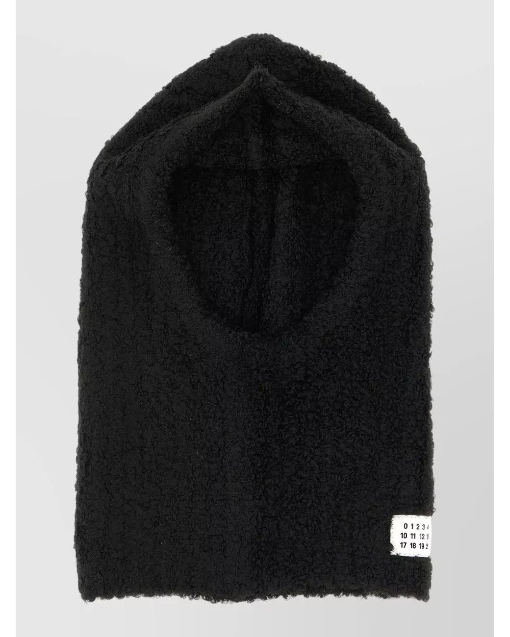 MM6 by Maison Margiela Black Bouclé Knit Balaclava