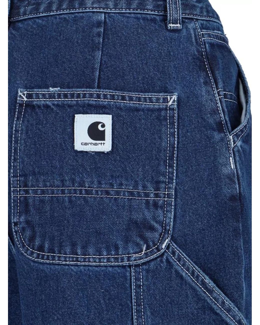 Carhartt Blue Straight-Leg Wide-Leg Trousers