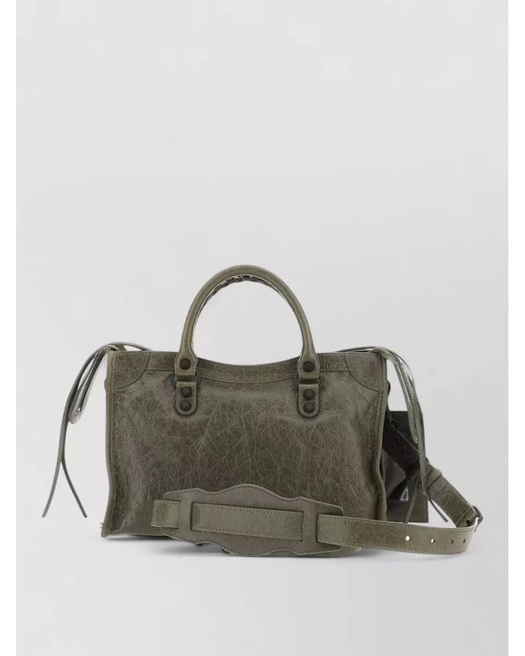 Balenciaga Green Le City Small Leather Shoulder Bag