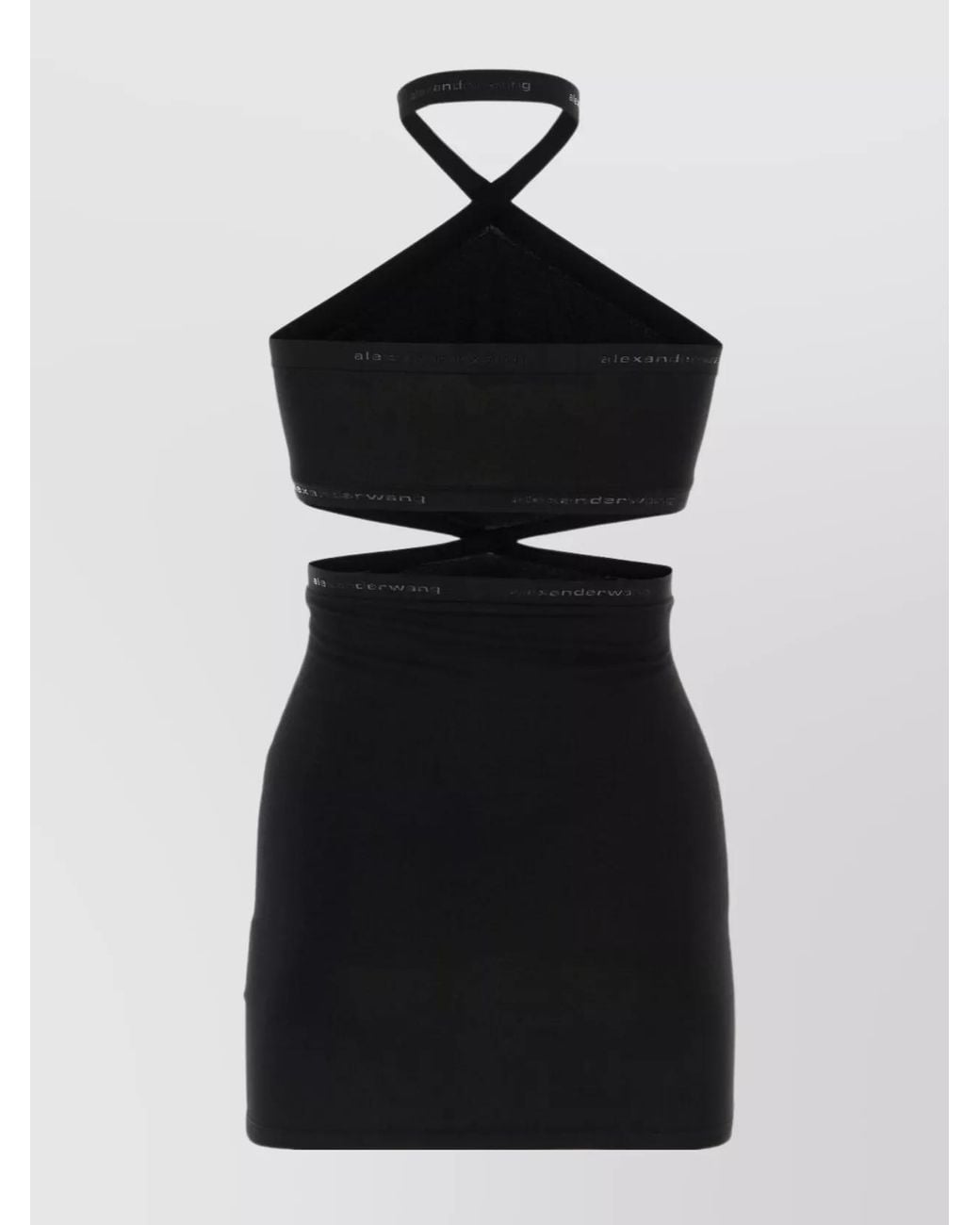 Alexander Wang Black Asymmetric Cutout Mini Dress