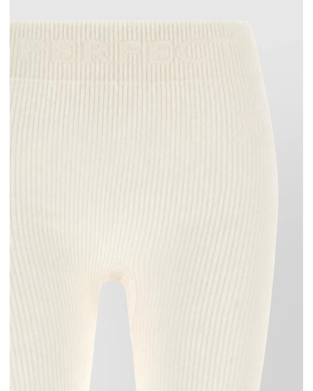 Perfect Moment White Ribbed High-Rise Leggings