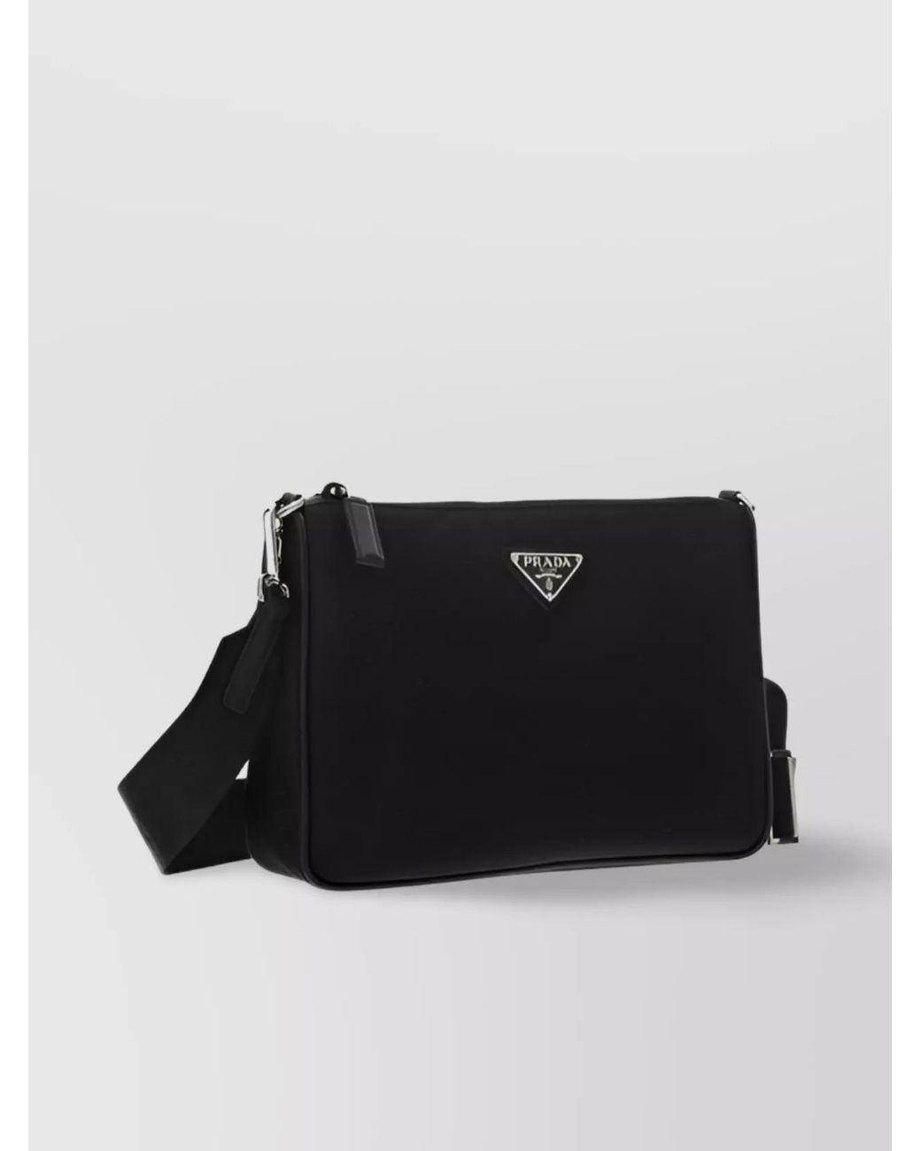 Prada Black Recycled Nylon Crossbody Bag for men