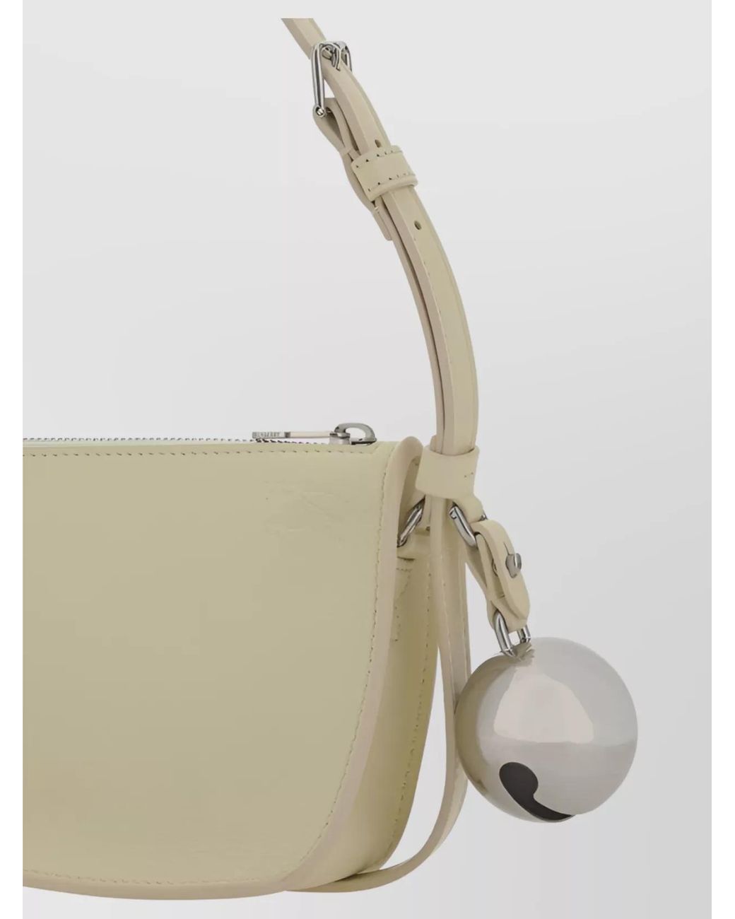 Burberry White Shield Mini Leather Shoulder Bag