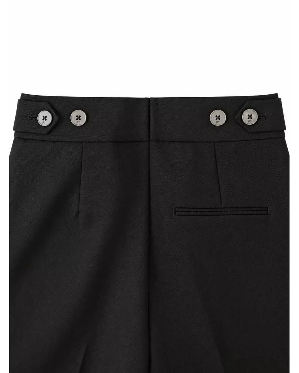 PT Torino Black Tailored Trousers