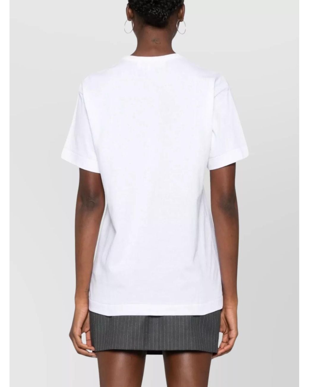 Comme des Garçons White Cotton Logo T-Shirt