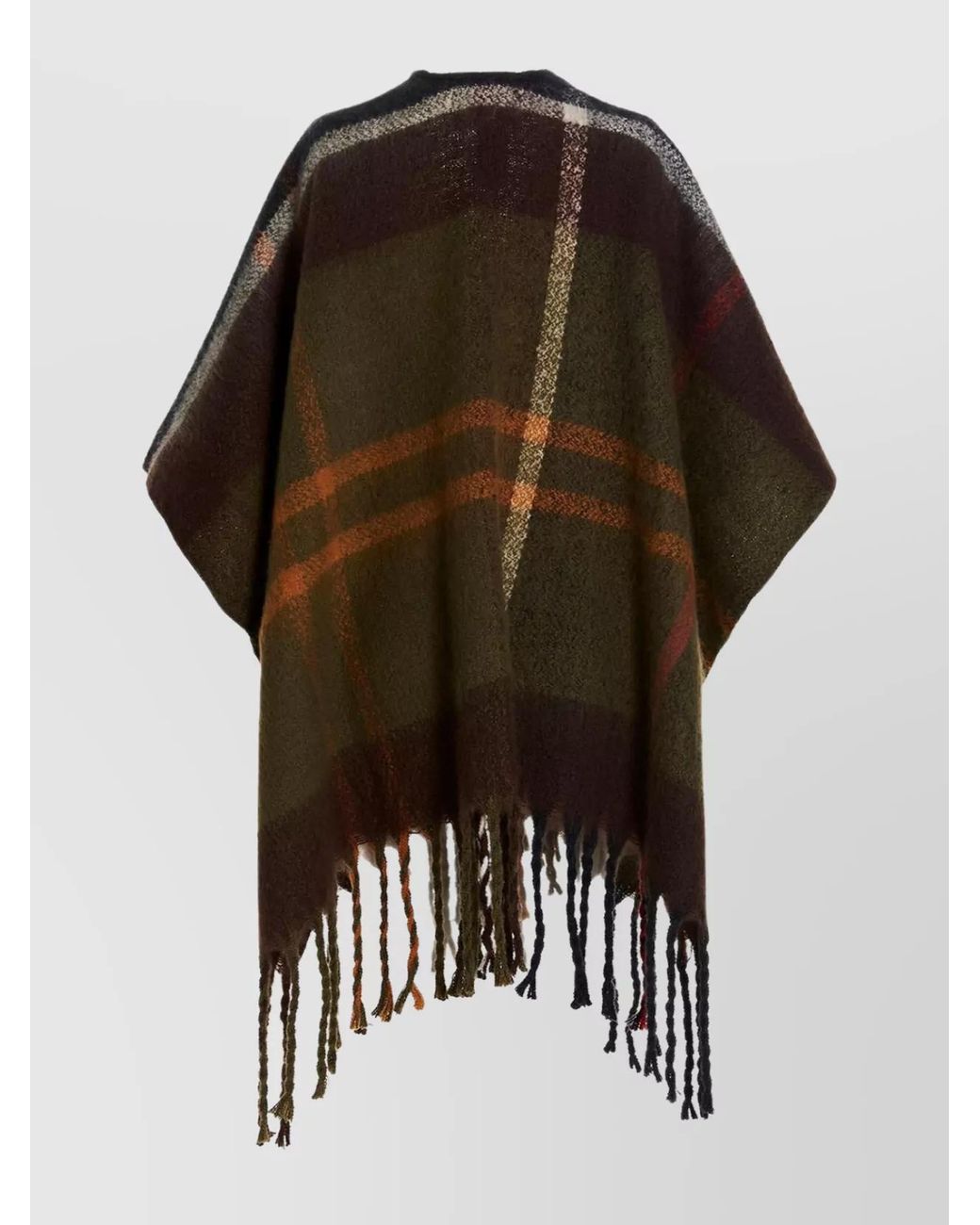 Barbour Black Checked Poncho