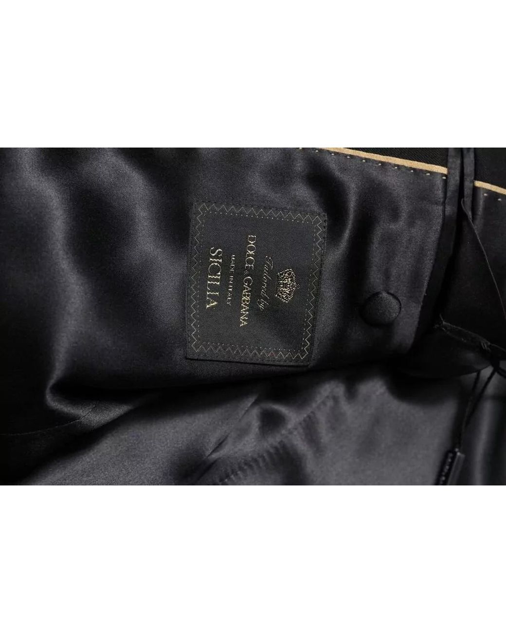 Dolce & Gabbana Blue Wool Silk Crystal-Embellished Blazer for men