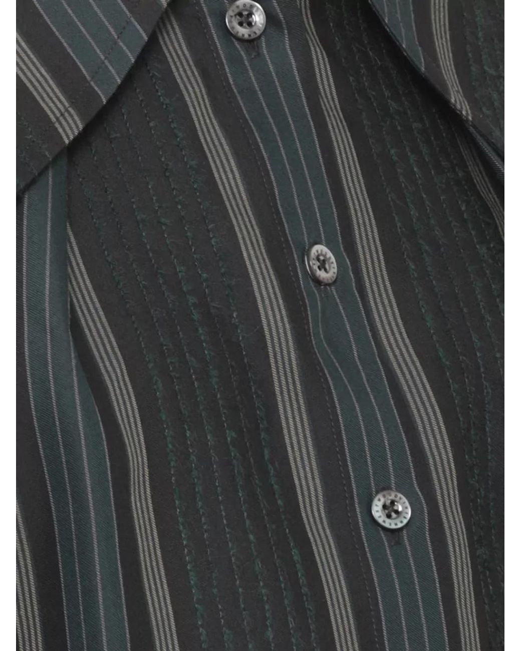 Vivienne Westwood Black Striped Embroidered Short-Sleeve Shirt