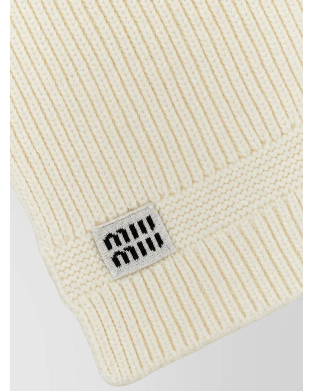 Miu Miu Natural Cashmere Wool Scarf