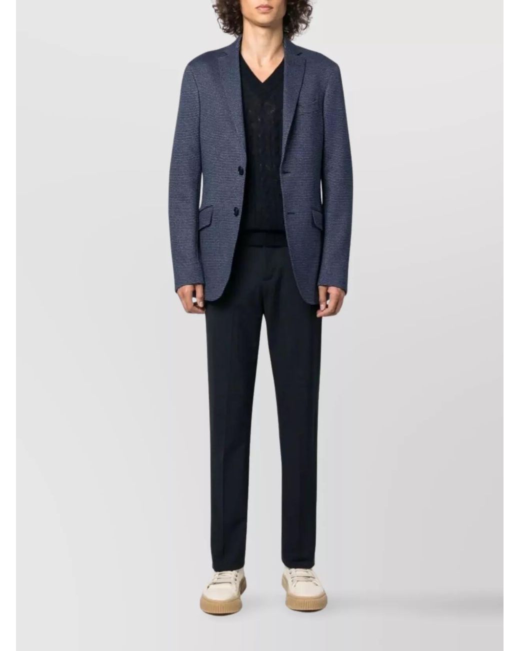 Etro Blue Wool Jumper for men