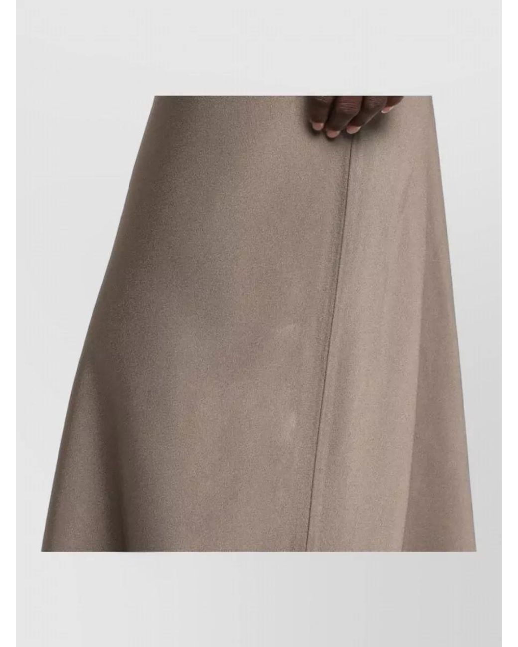 Fabiana Filippi Brown Satin Maxi Bias-Cut Skirt