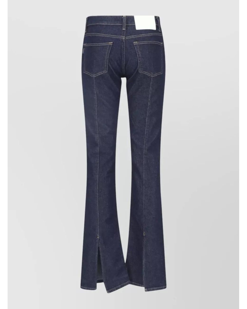 Haikure Blue Denim Mid-Rise Flared Jeans