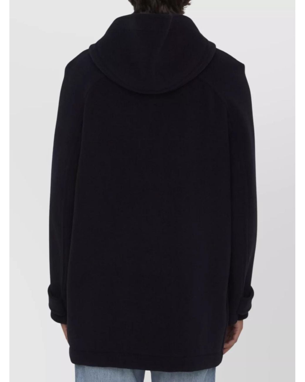 Bottega Veneta Blue Wool Hooded Duffle Coat for men