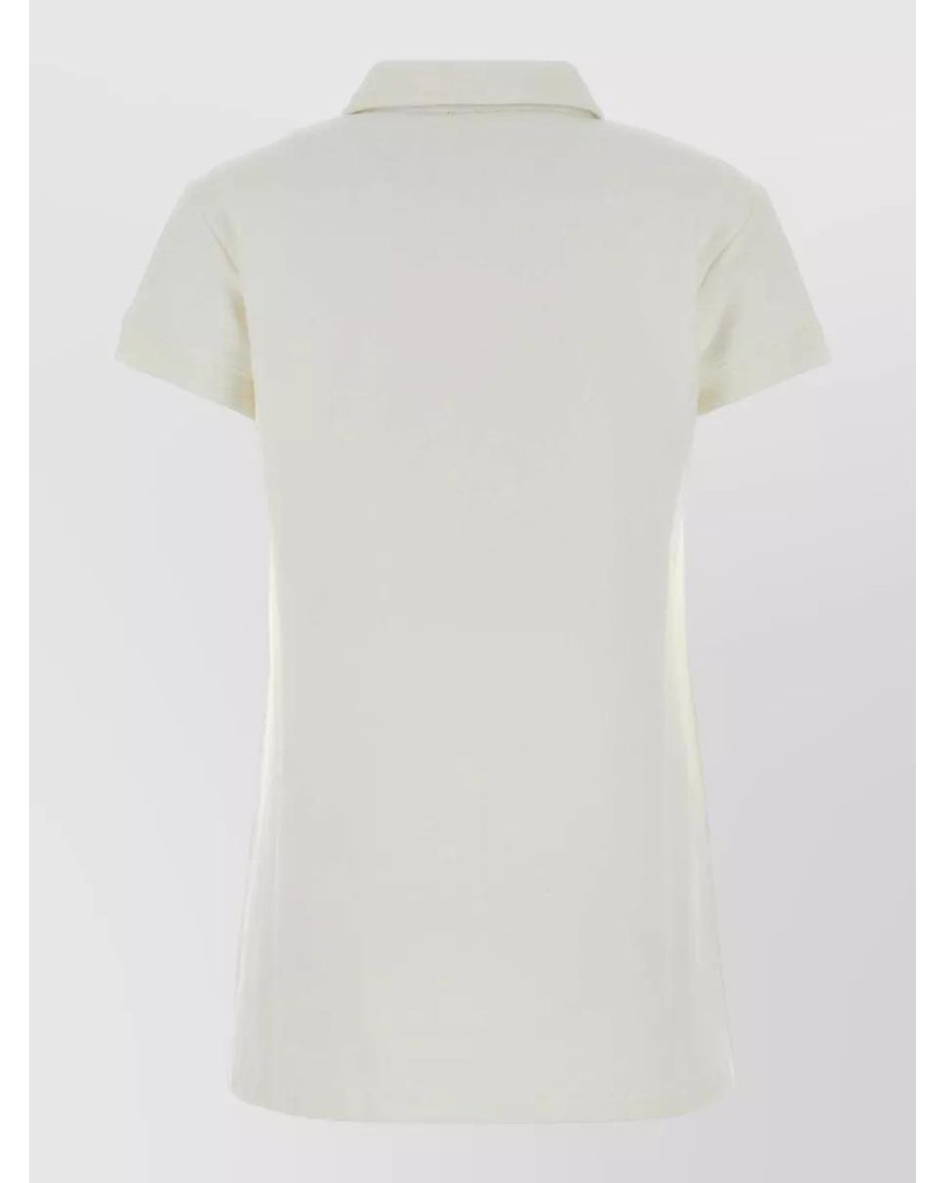 Autry White Cotton Polo Mini Dress