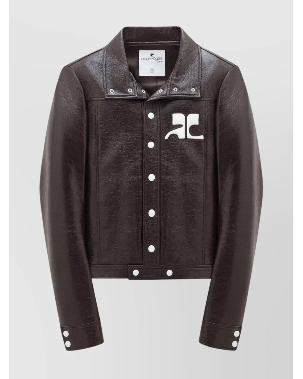 Courreges Black Faux-Leather Jacket for men