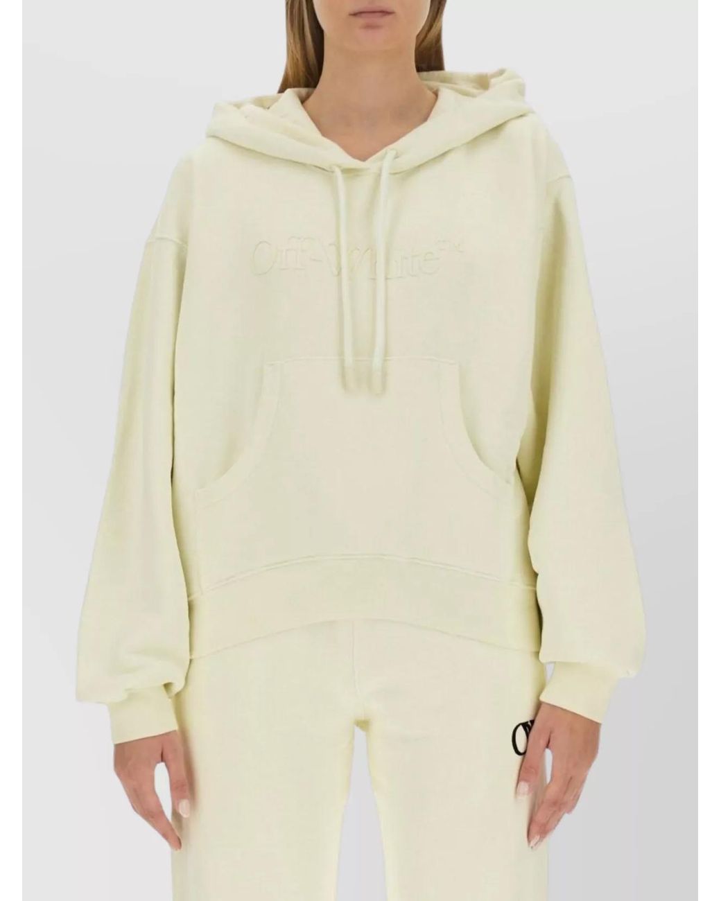 Off-White c/o Virgil Abloh White Oversized Cotton Logo-Print Jumper