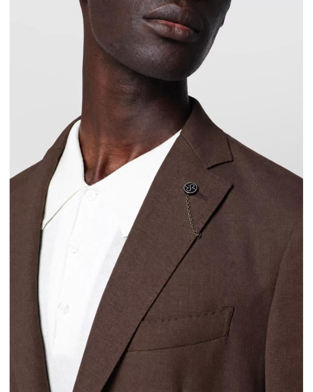 Santaniello Brown Single Breasted Suit for men
