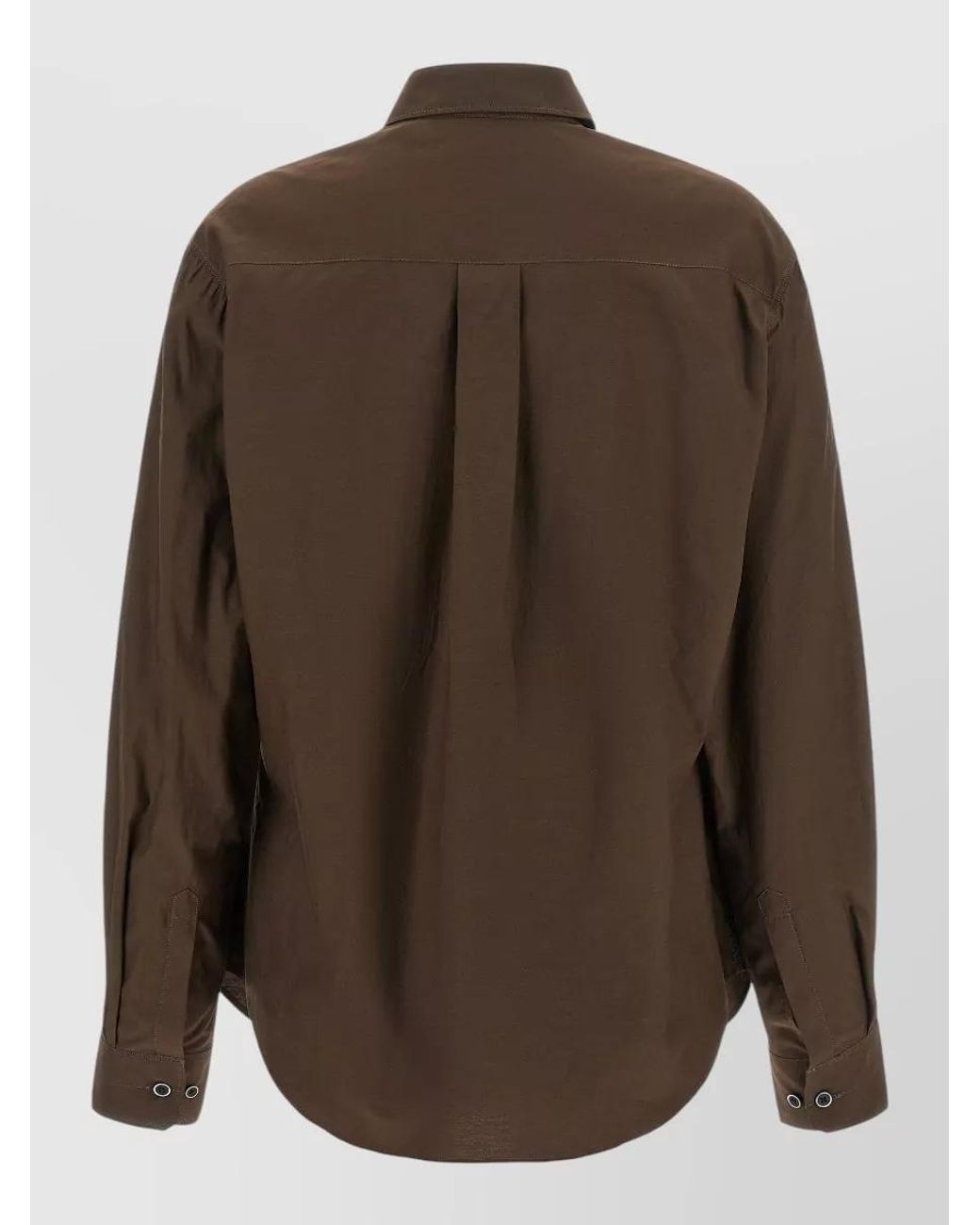 Lemaire Brown Silk Blend Shirt
