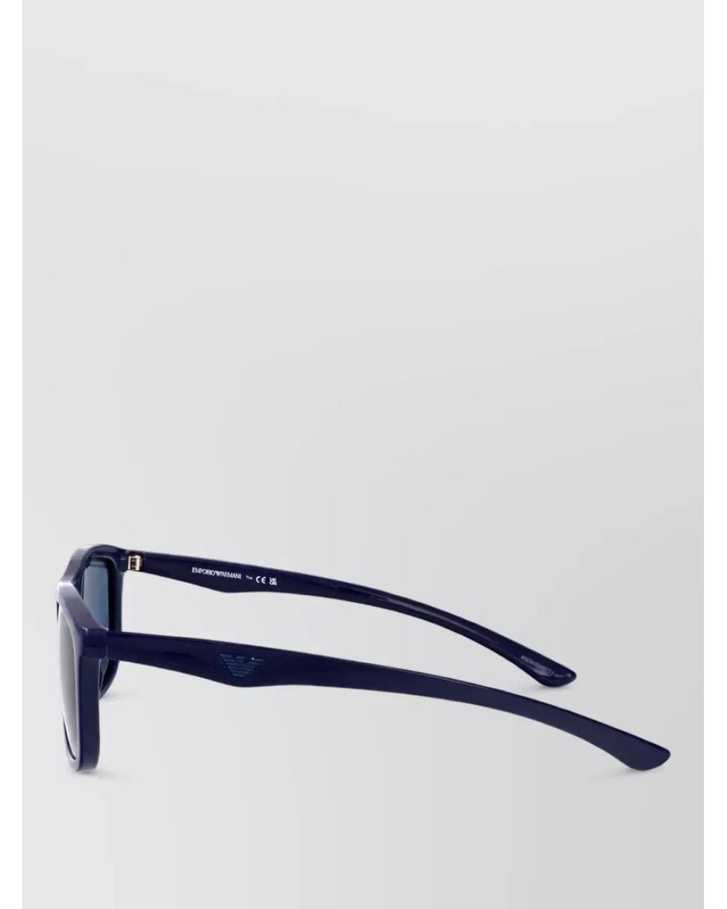 Emporio Armani Blue Cutout Aviator Sunglasses