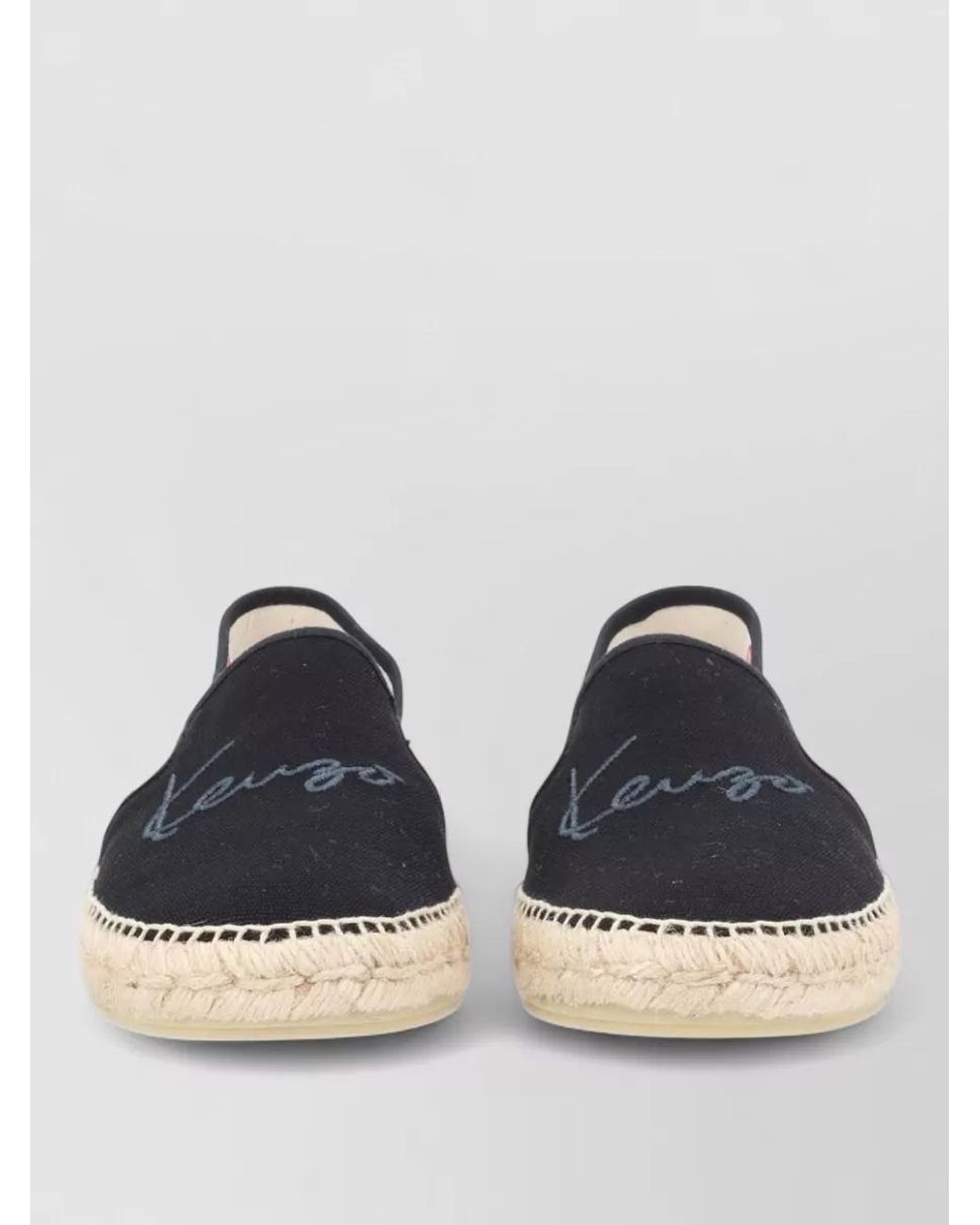 KENZO Blue Logo-Embroidered Espadrilles
