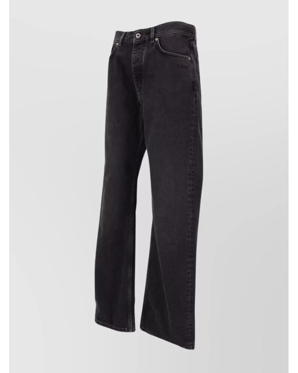 Off-White c/o Virgil Abloh Blue Cotton Wide-Leg Jeans for men