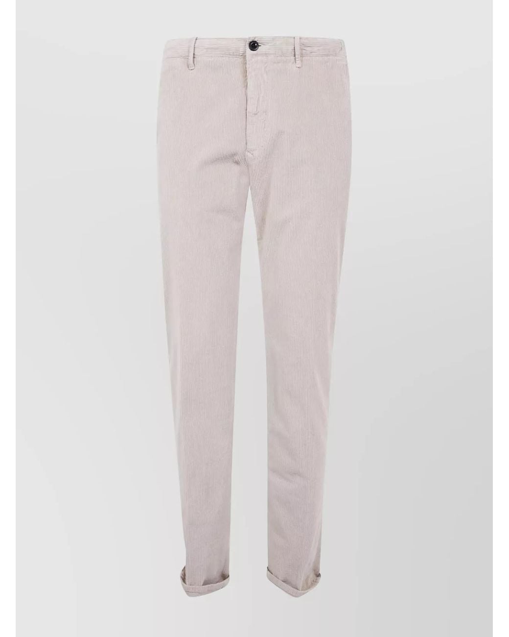 Incotex Pink Cotton Slim-Fit Straight-Leg Trousers for men