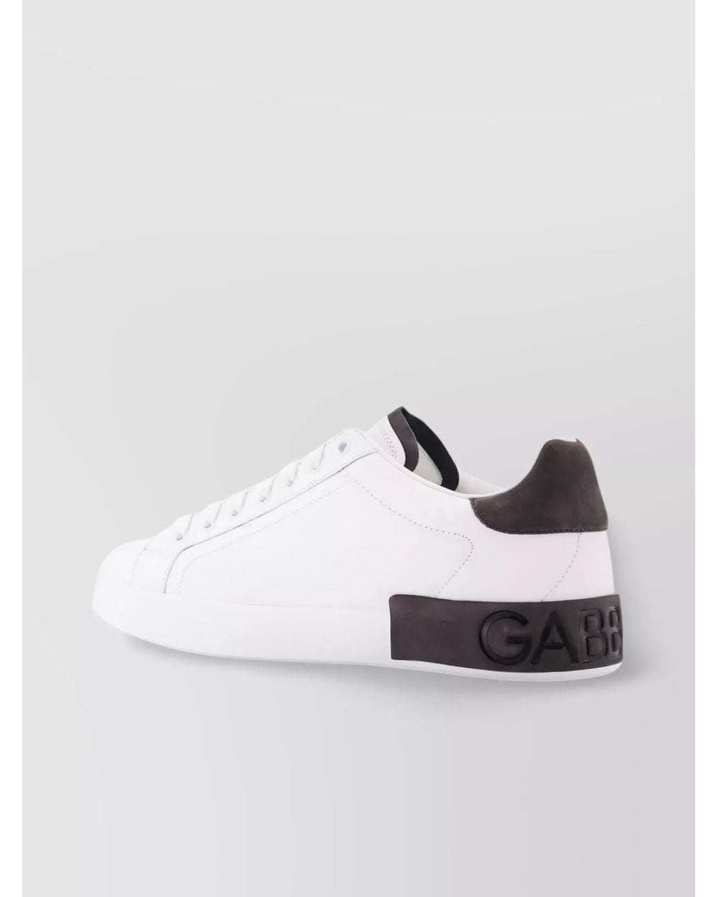 Dolce & Gabbana White Leather Low-Top Sneakers for men