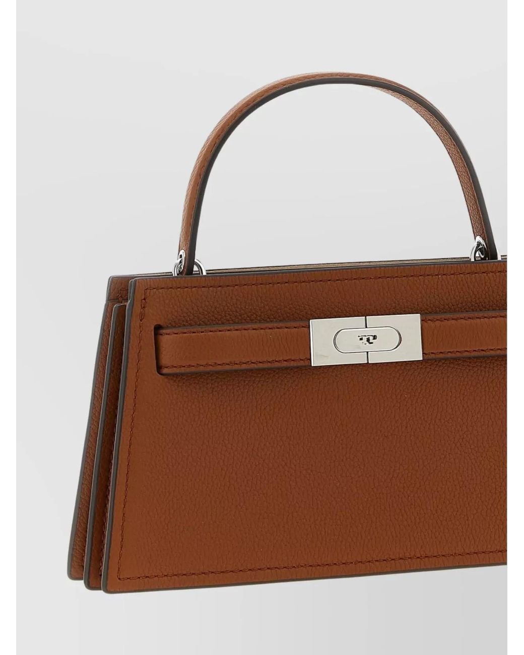 Tory Burch Brown Lee Radziwill Small Leather Shoulder Bag
