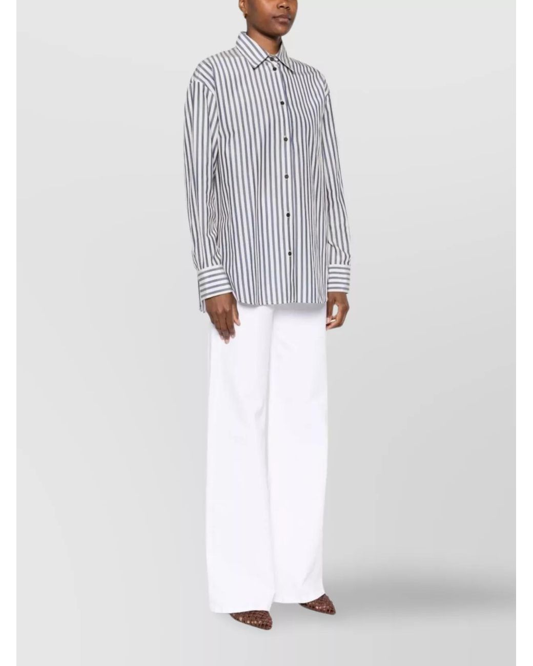 Forte_forte Gray Striped Shirt