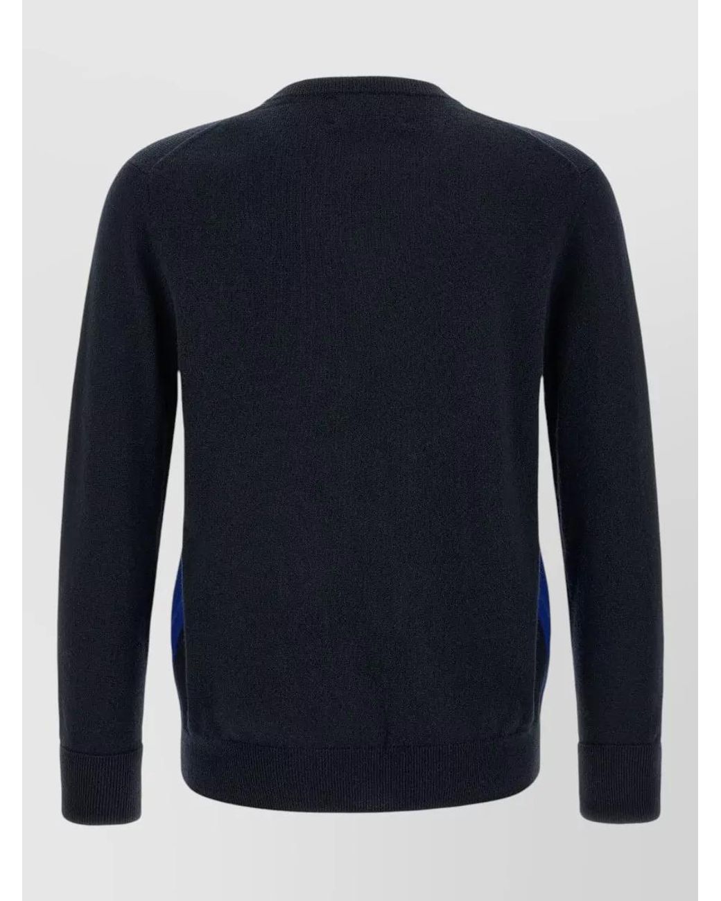 Ballantyne Blue Cashmere Diamond Intarsia Crewneck Sweater for men