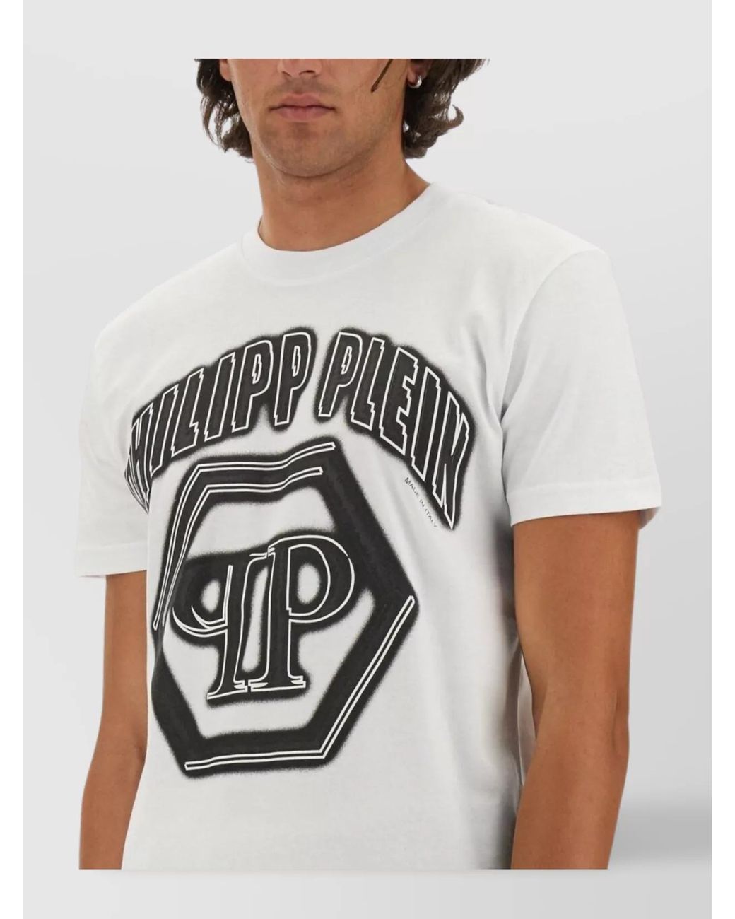 Philipp Plein White Regular-Fit Logo-Print T-Shirt for men