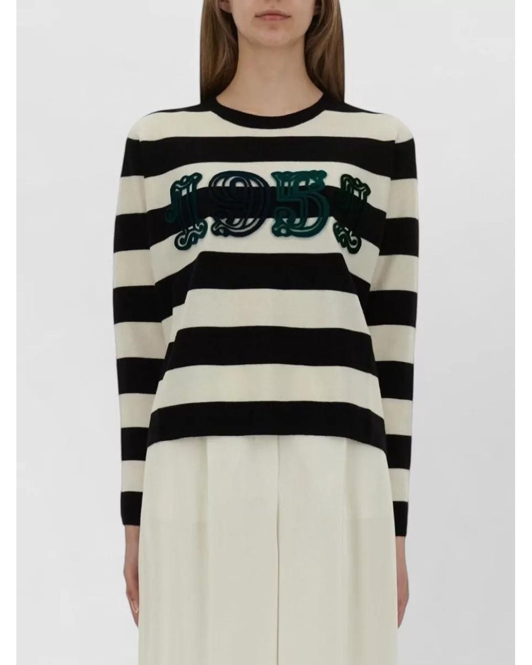 Max Mara Multicolor Virgin Wool Regular-Fit Sweatshirt