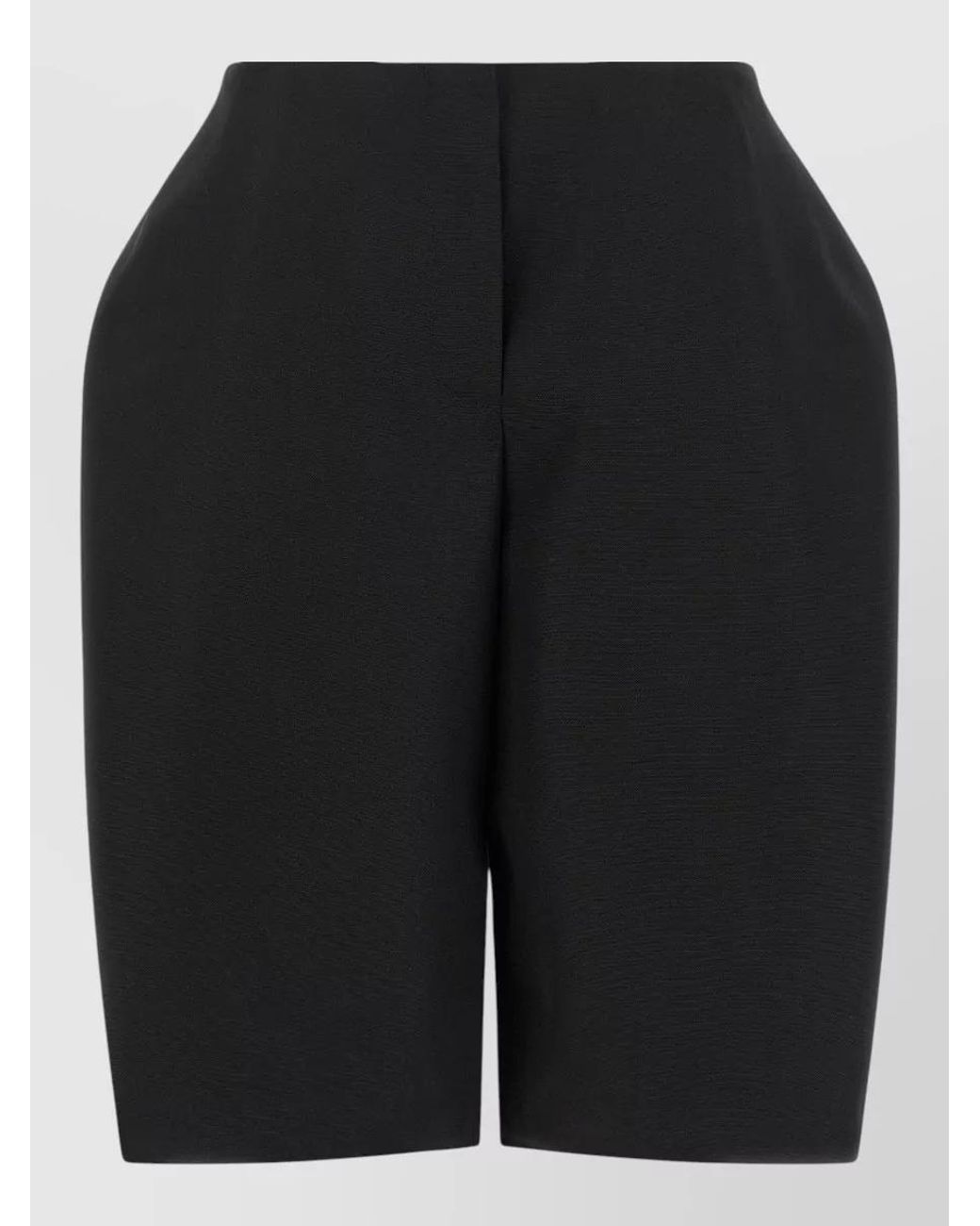 Jacquemus Black Virgin Wool Wide-Leg Bermuda Shorts