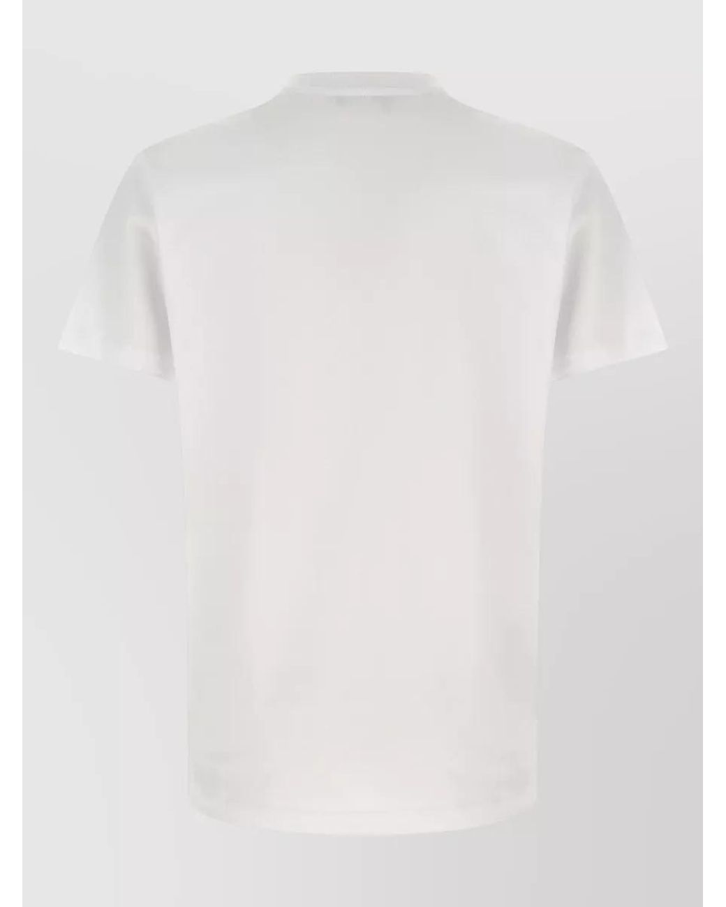 Versace White Cotton Relaxed-Fit Logo-Embroidered T-Shirt for men