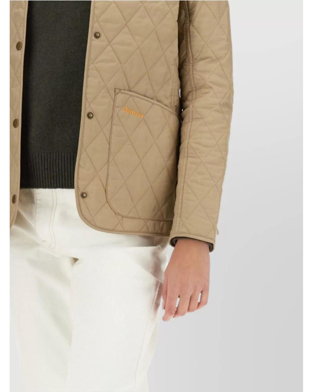 Barbour Natural Annandale Quilted Collared Neck Jacket