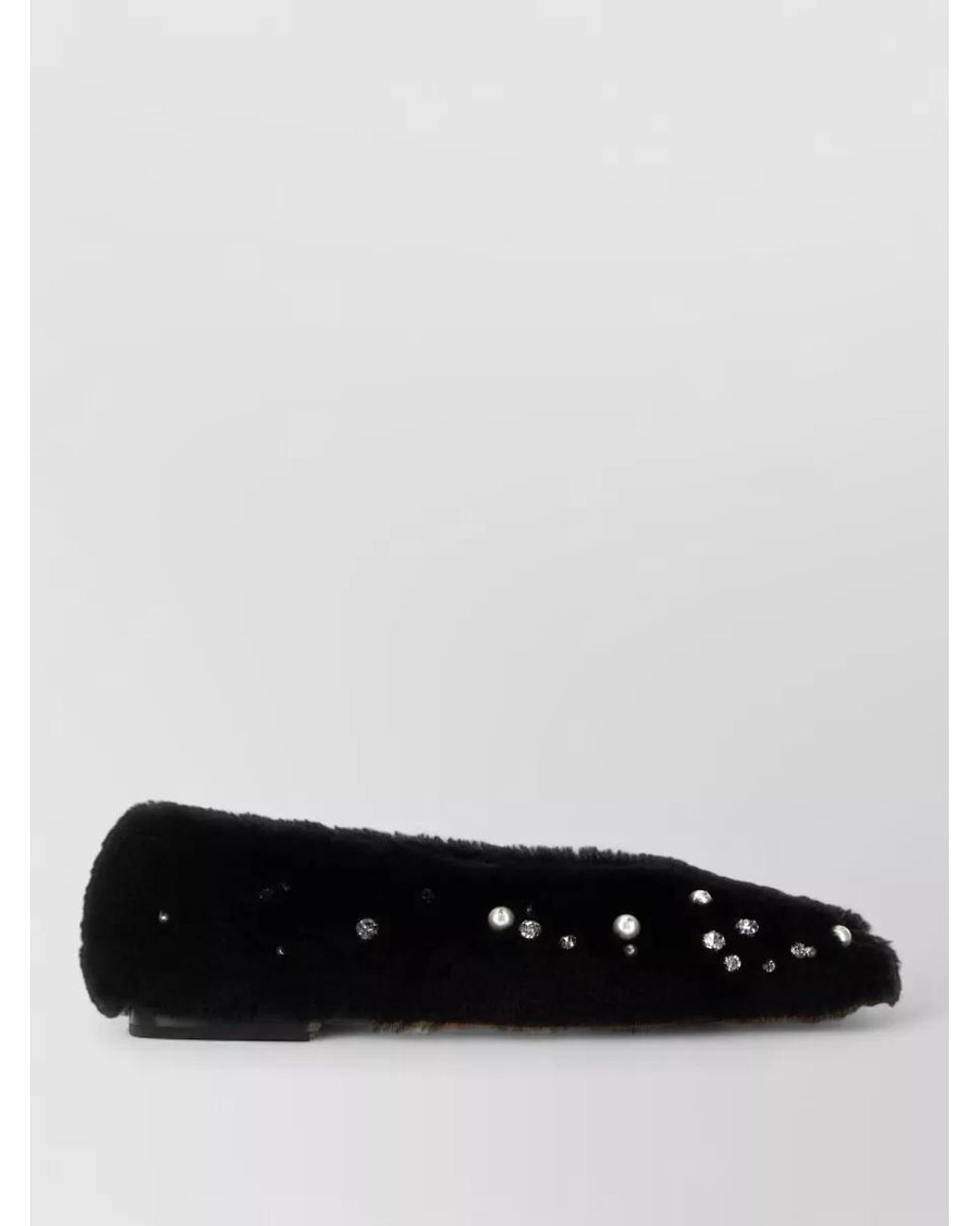 Jimmy Choo Black Fur Leather Loafers