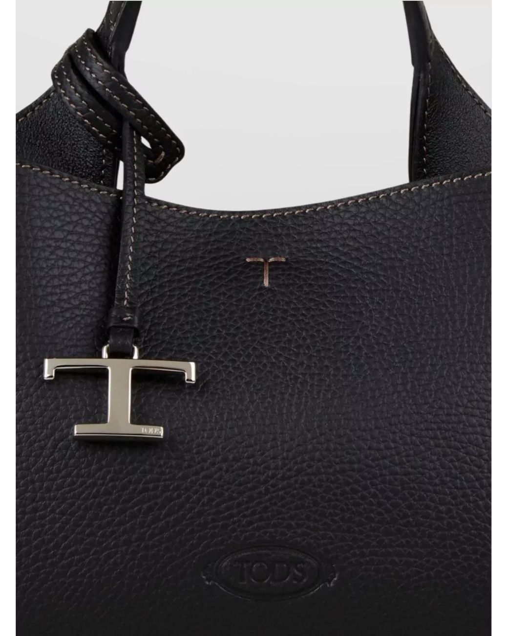 Tod's Black T Timeless Micro Leather Tote Bag
