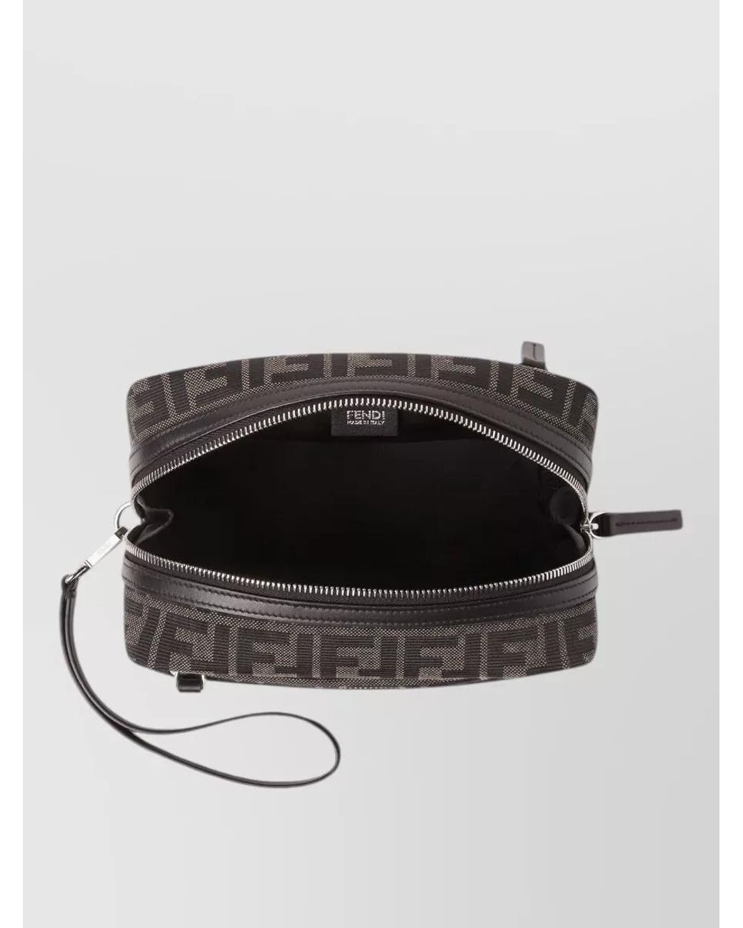 Fendi Black Jacquard Clutch Bag for men