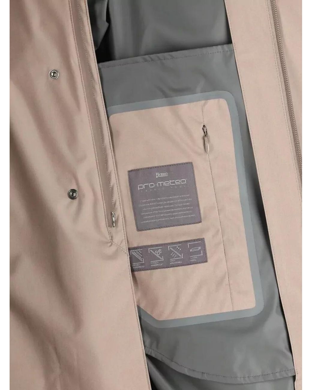 Herno Natural Single Breasted Raincoat for men