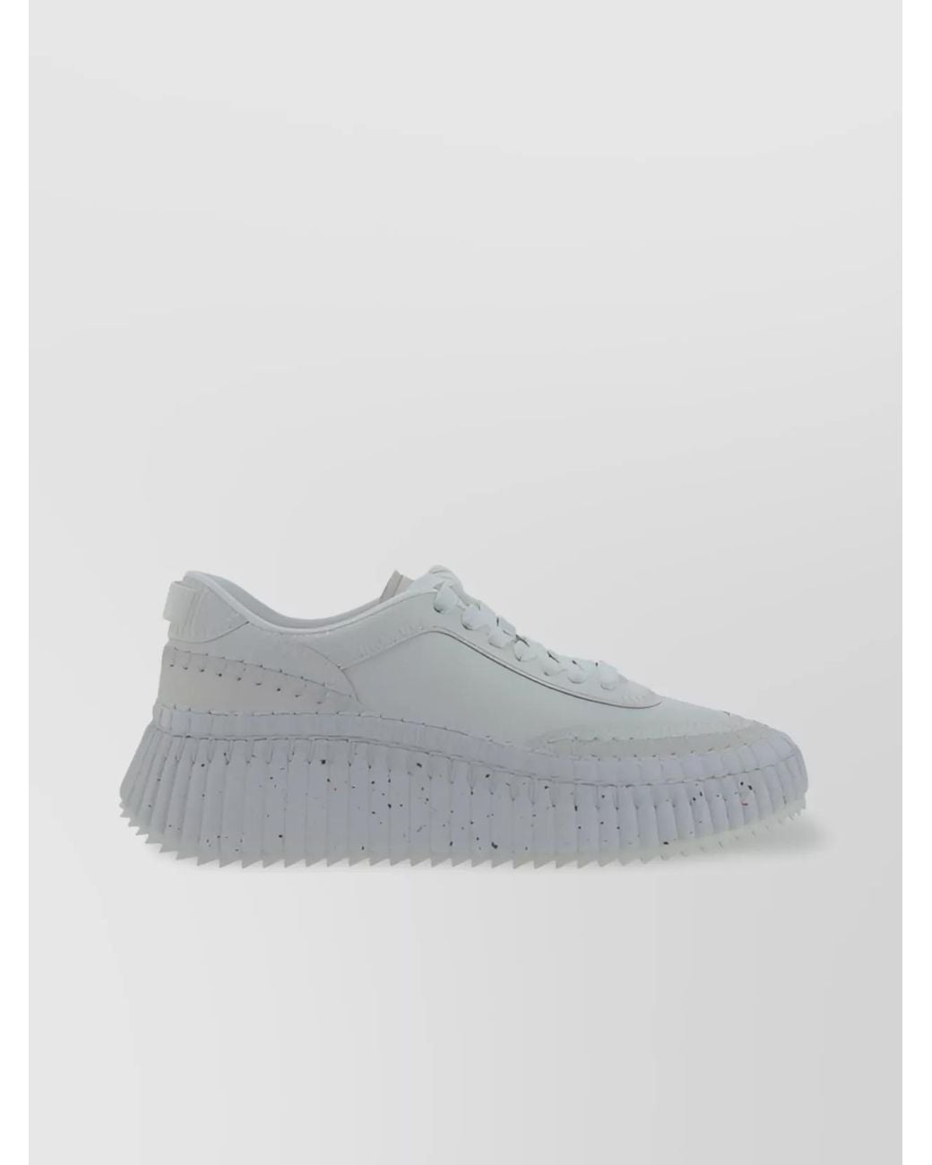Chloé Gray Leather Low-Top Sneakers