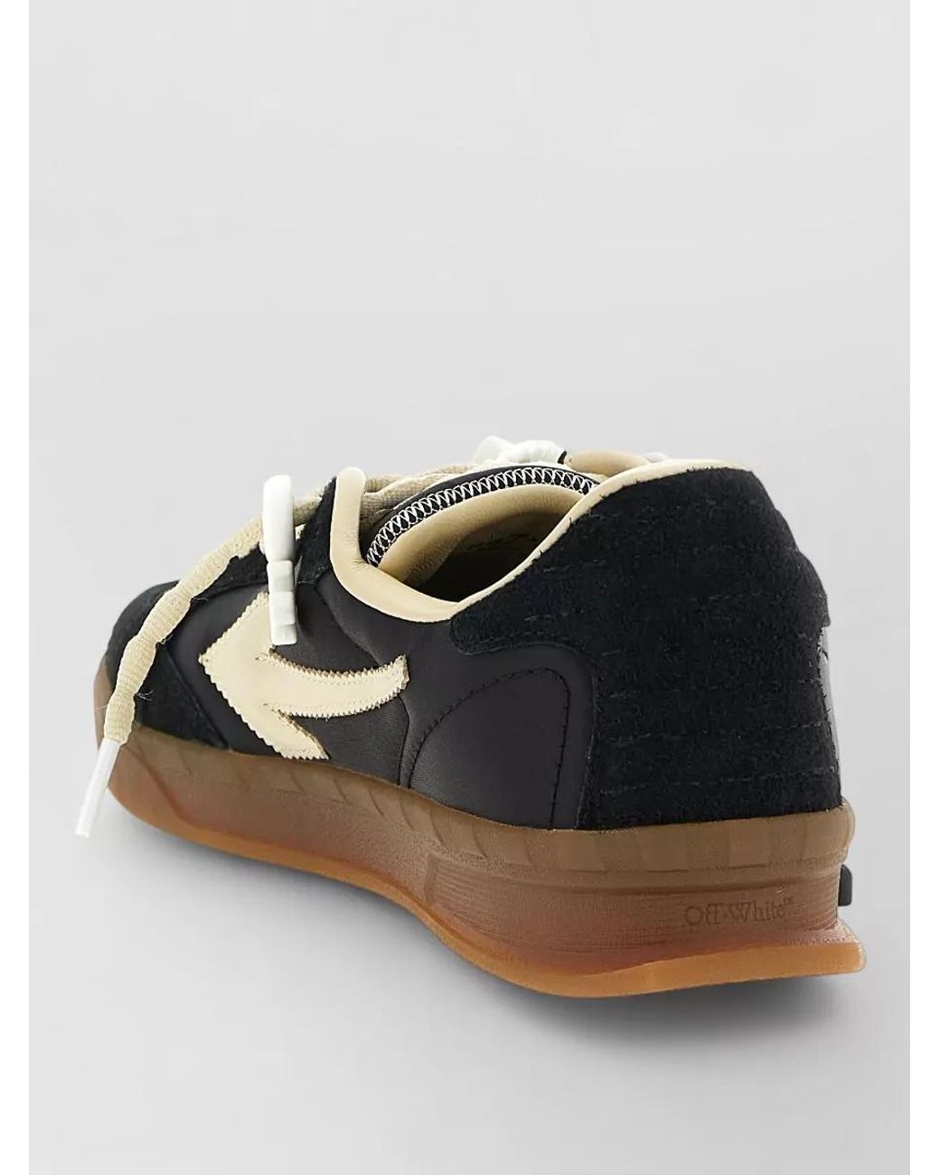 Off-White c/o Virgil Abloh Black Leather Lace-Up Sneakers