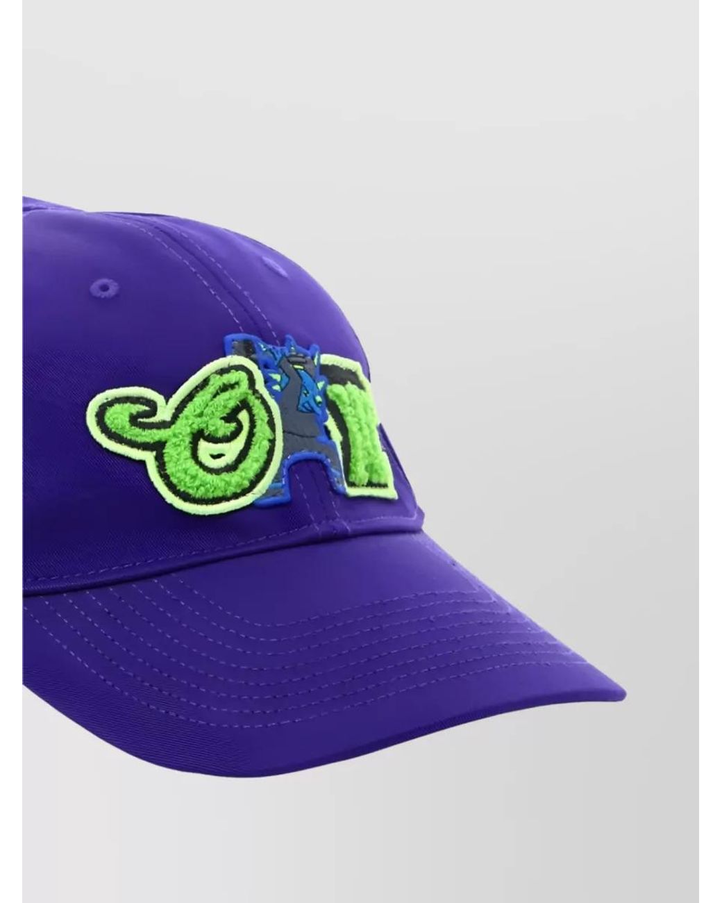 Off-White c/o Virgil Abloh Blue Cotton Logo-Patch Baseball Cap for men