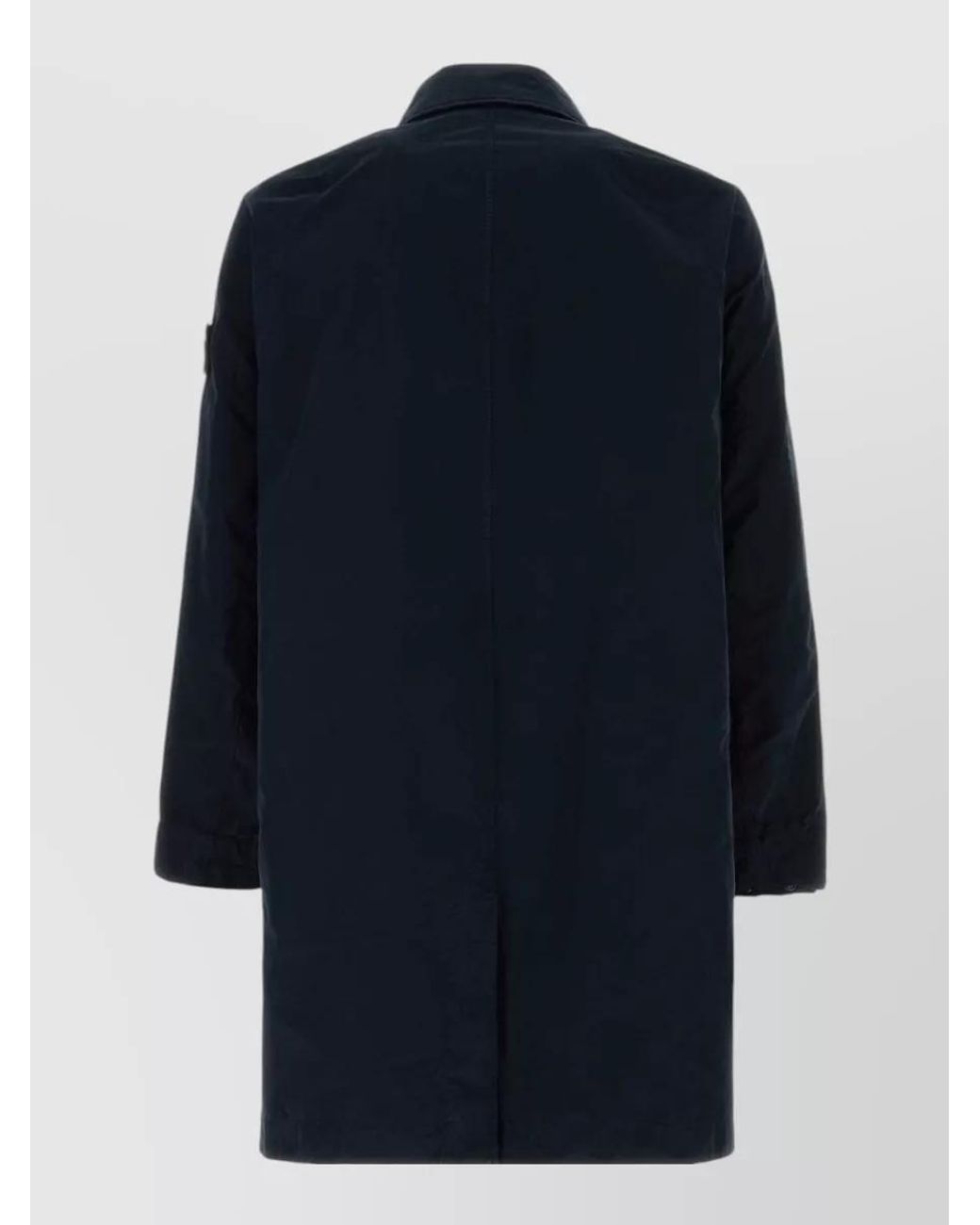 Stone Island Blue Polyester Blend Trench Coat for men