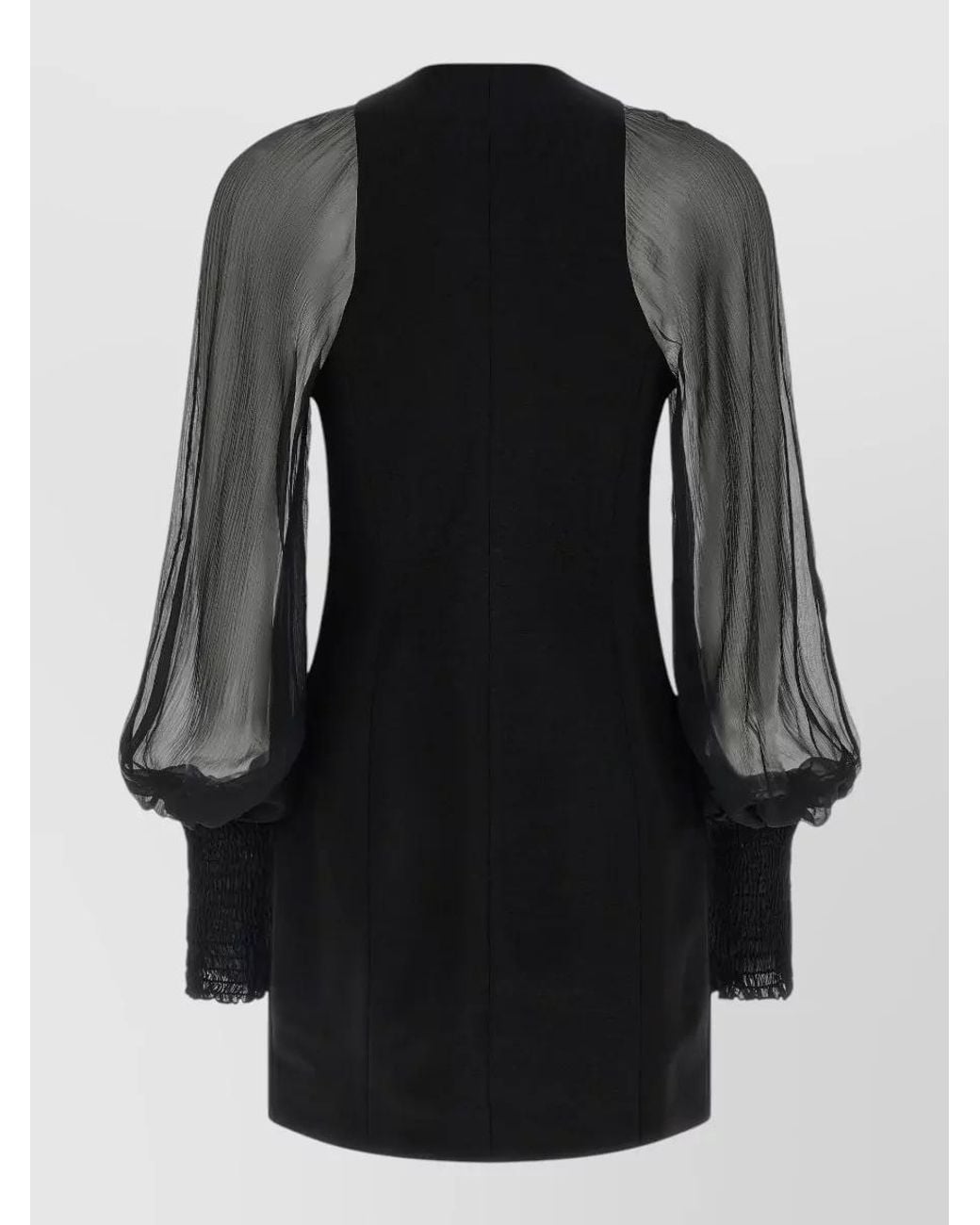 Balmain Black Mini Dress With Xl Zip
