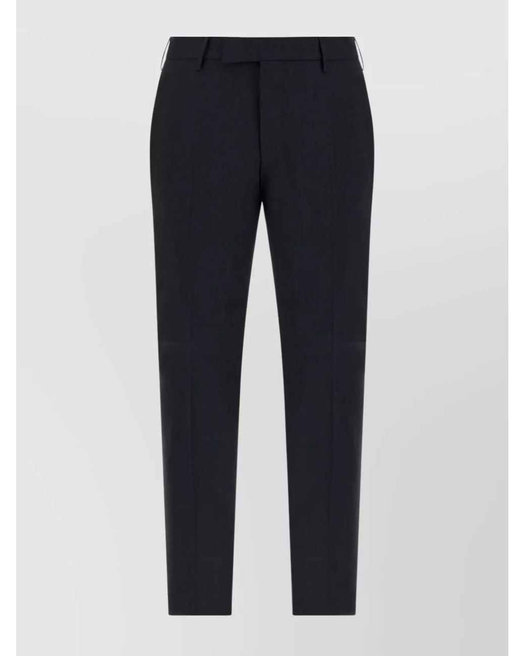 PT Torino Blue Wool Straight-Leg Tailored Trousers for men
