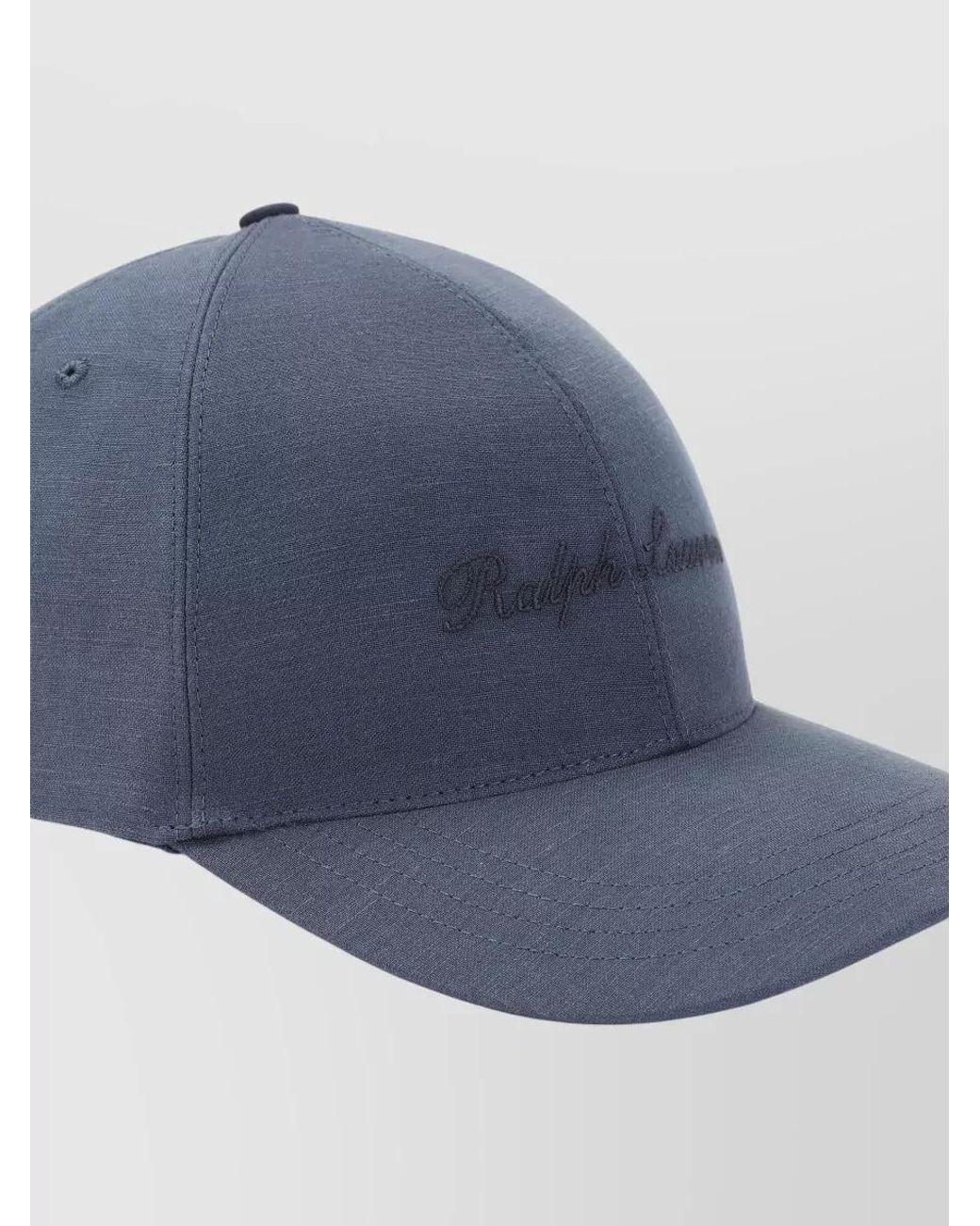 Ralph Lauren Blue Linen Silk Logo-Embroidered Baseball Cap for men